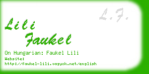 lili faukel business card